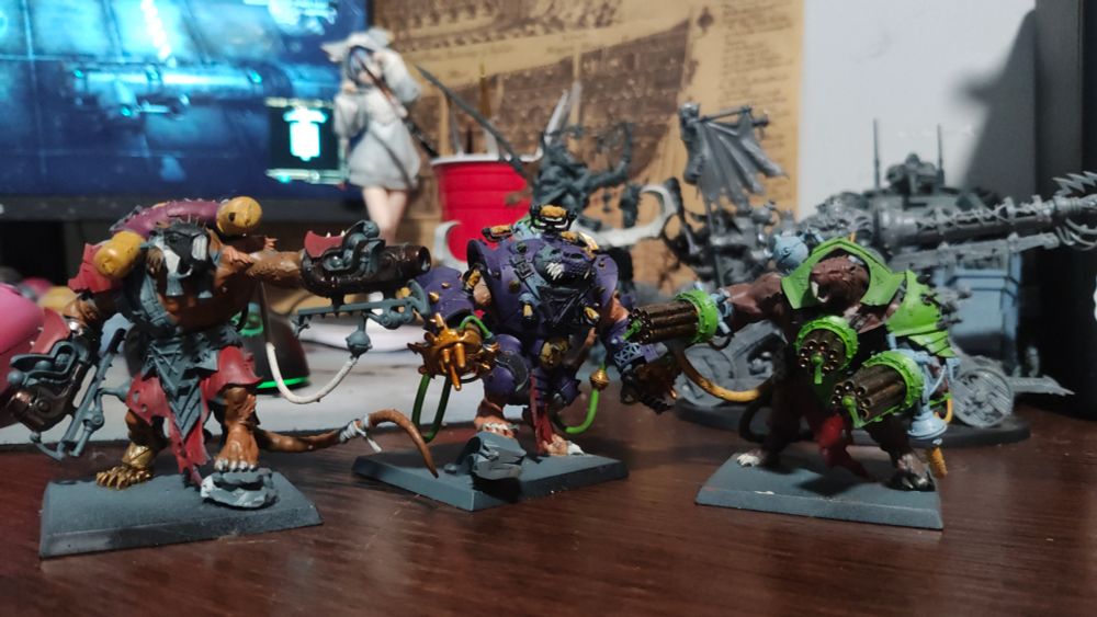 Three skaven stormfiends