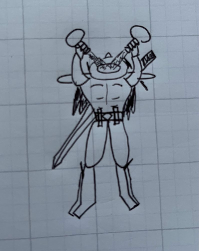 my character Eresh drinking two potions at once because she just got hit by a fireball & it HURT