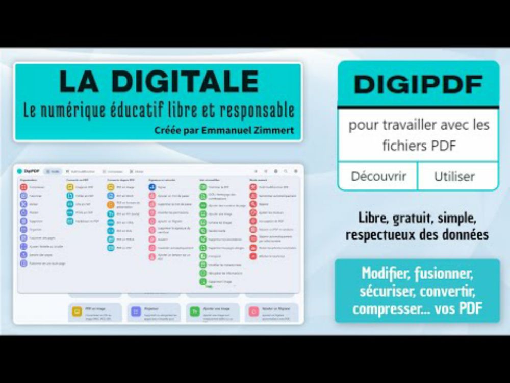 Tuto - DIGIPDF de LaDigitale (outils pour modifier, fusionner, sécuriser... vos PDF)