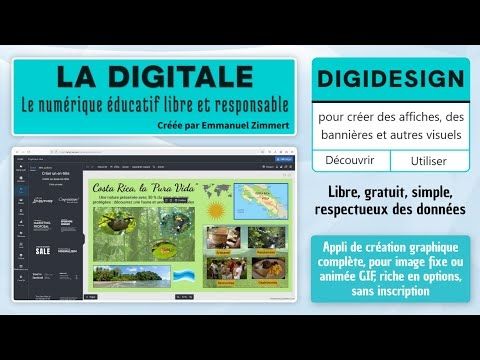Tuto - DIGIDESIGN de Ladigitale, appli de création graphique type CANVA, gratuite sans inscription