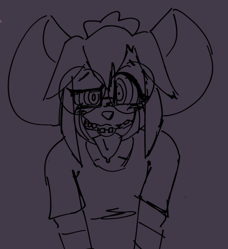 A ditzy rubbermouse getting hypno'd. She seems to be into it.