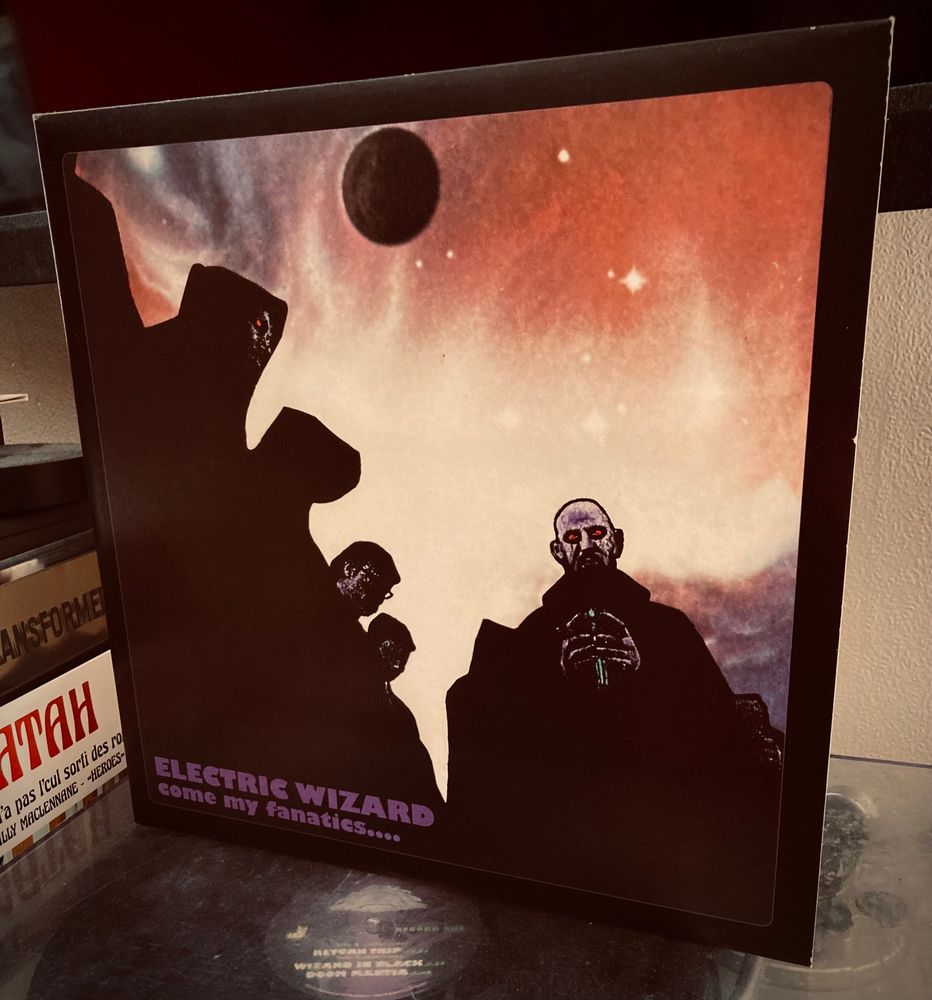 Come My Fanatics by Electric Wizard spins on vinyl.