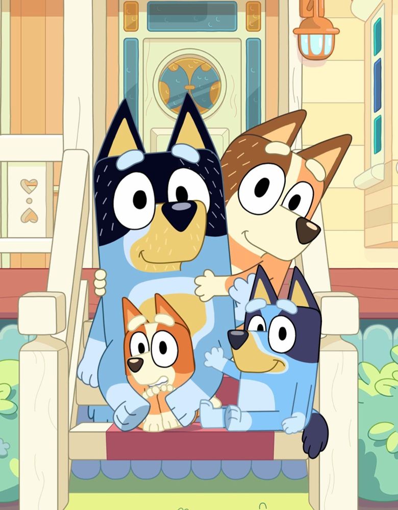 image of Bluey and family