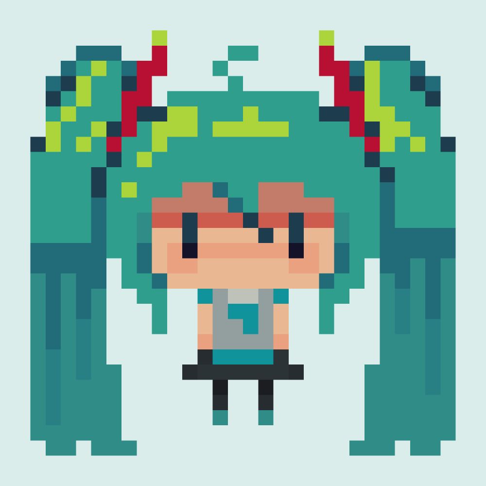 Miku pixel art
