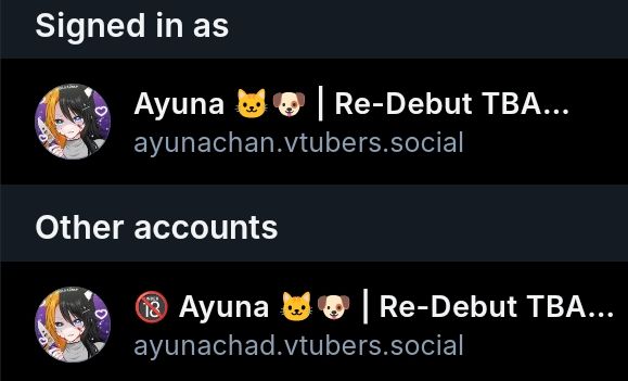 Screenshot showing I changed my handles and got my own domain 🥰