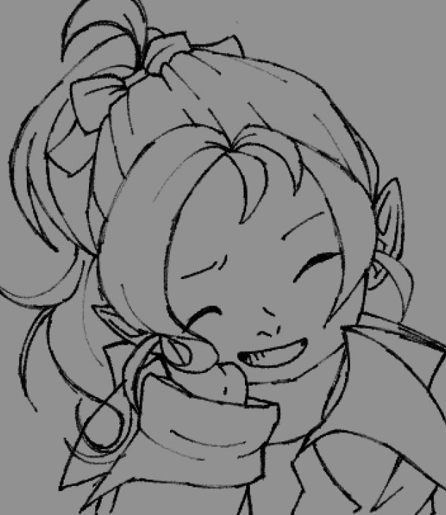 Krile, a character from FFXIV, smiling for an unknown reason