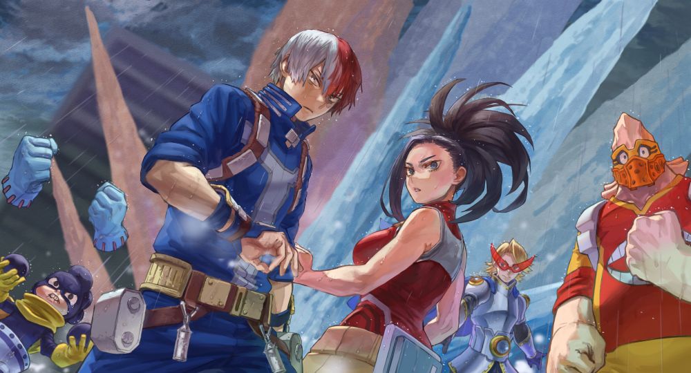 ヒロアカ　ファンアート　葉隠透　峰田実　轟焦凍　八百万百　青山優雅
口田甲司