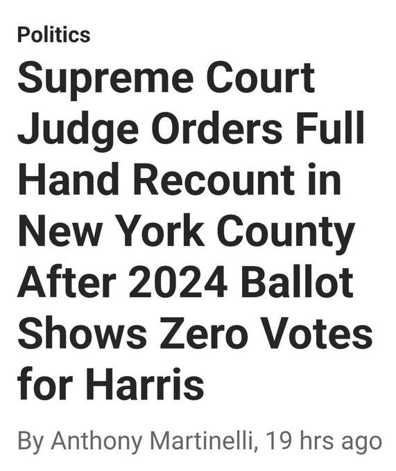 Supreme Court order Vote recount.