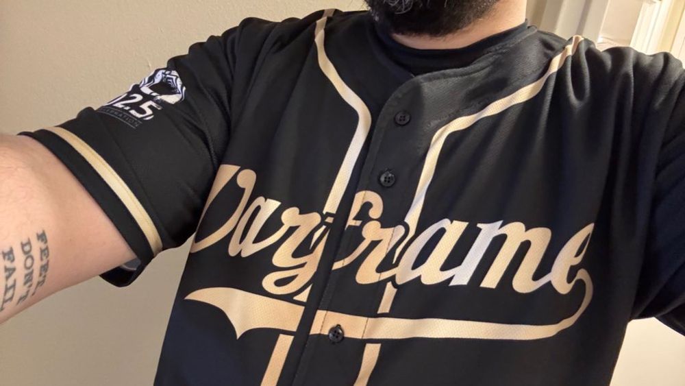 It’s a jersey with the word “Warframe” on it