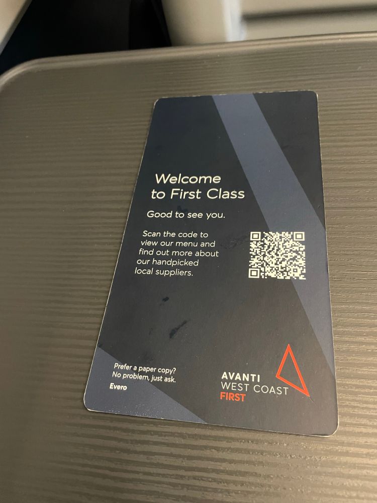The first class qr menu