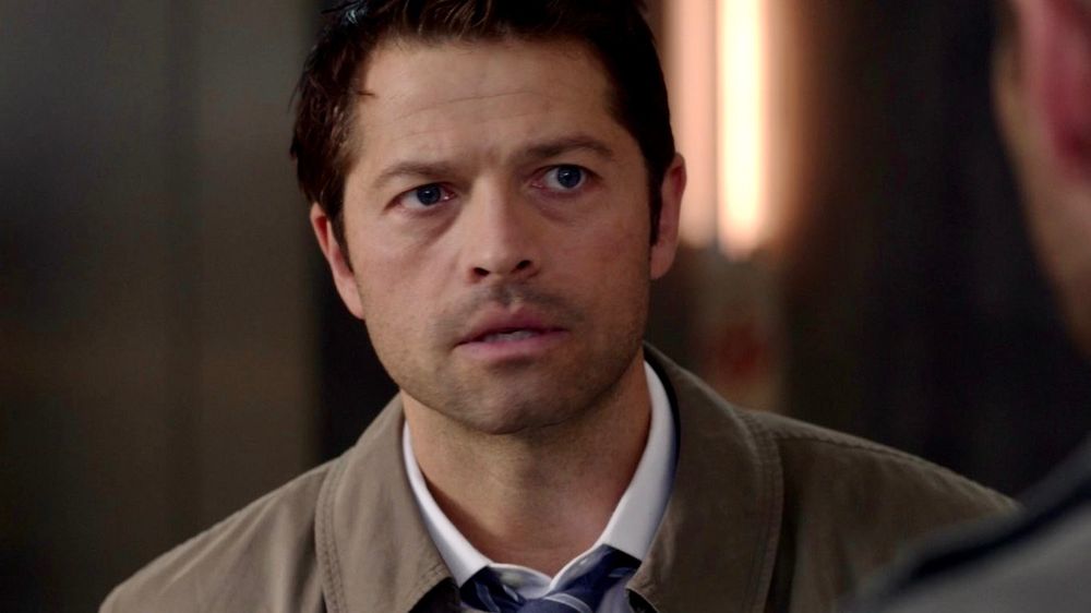 Cas looking at Dean, Rock Never Dies. 