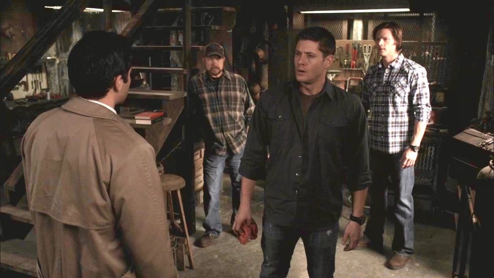 Mommy Dearest
DEAN: Why has it always got to be me that makes the call, huh? It's not like Cas lives in my ass. The dude's busy. (Cas appears behind him. Dean turns around, surprised.) Cas, get out of my ass!
CAS: I was never in your –