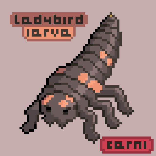 ladybird larva pixel art