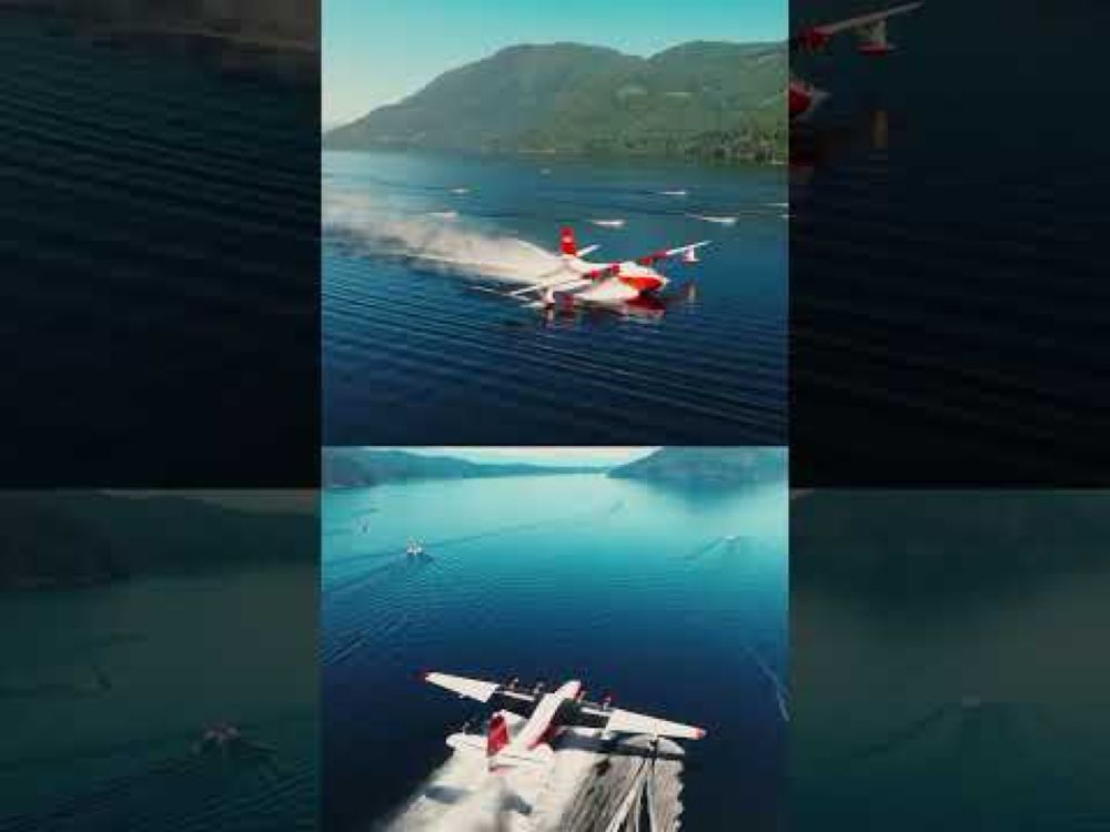 Hawaii Mars Water Bomber - Step taxiing on Sproat Lake #hawaiimars