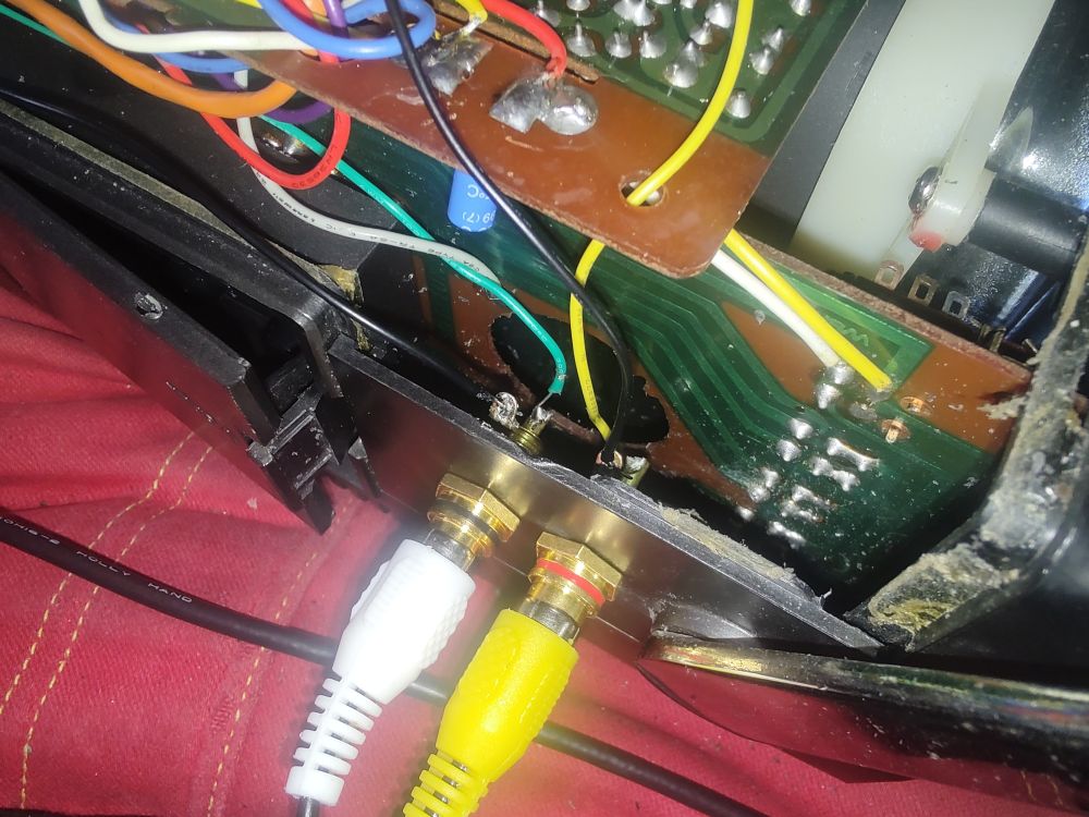 Composite video ports added to the side of the Auritone 80T1.