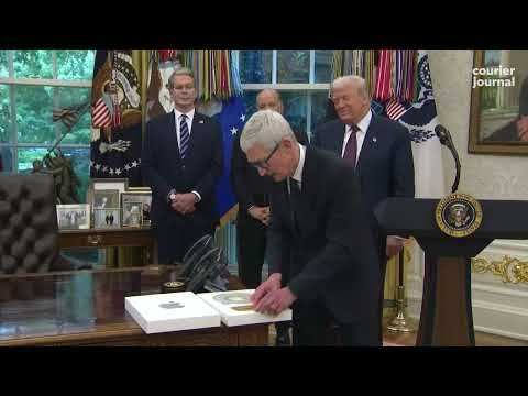 Tim Cook gives Donald Trump gift from Apple before announcing $2.5 billion Kentucky investment