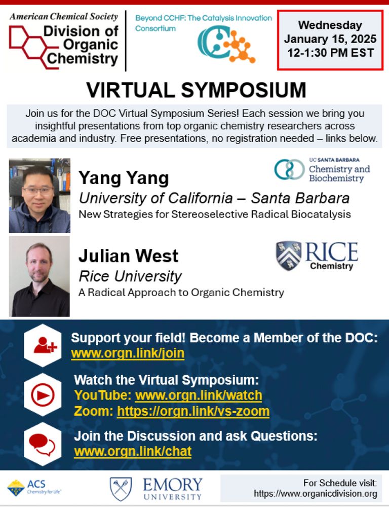 Flyer announcing the Jan 15 ACS DOC virtual symposium 