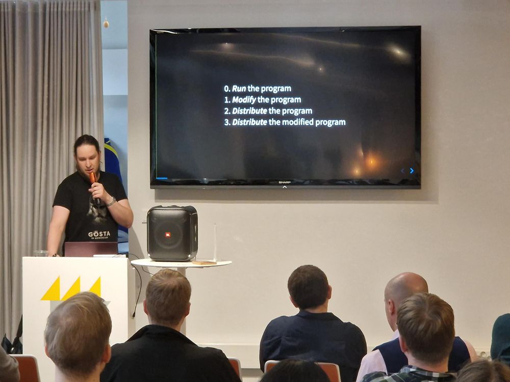 Heikki Ketoharju presenting. 