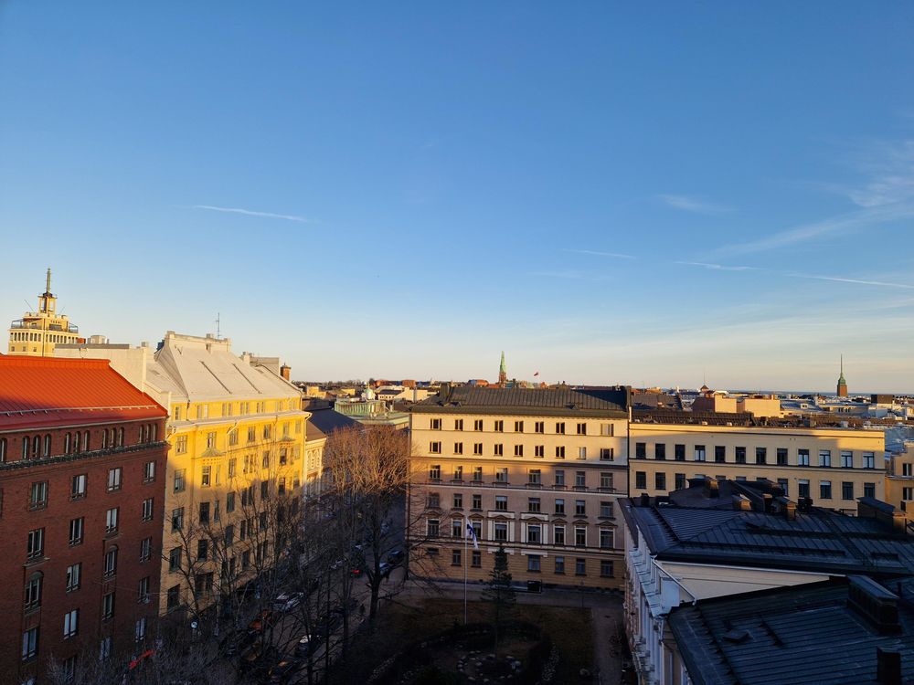 View over Helsinki rooftops. 