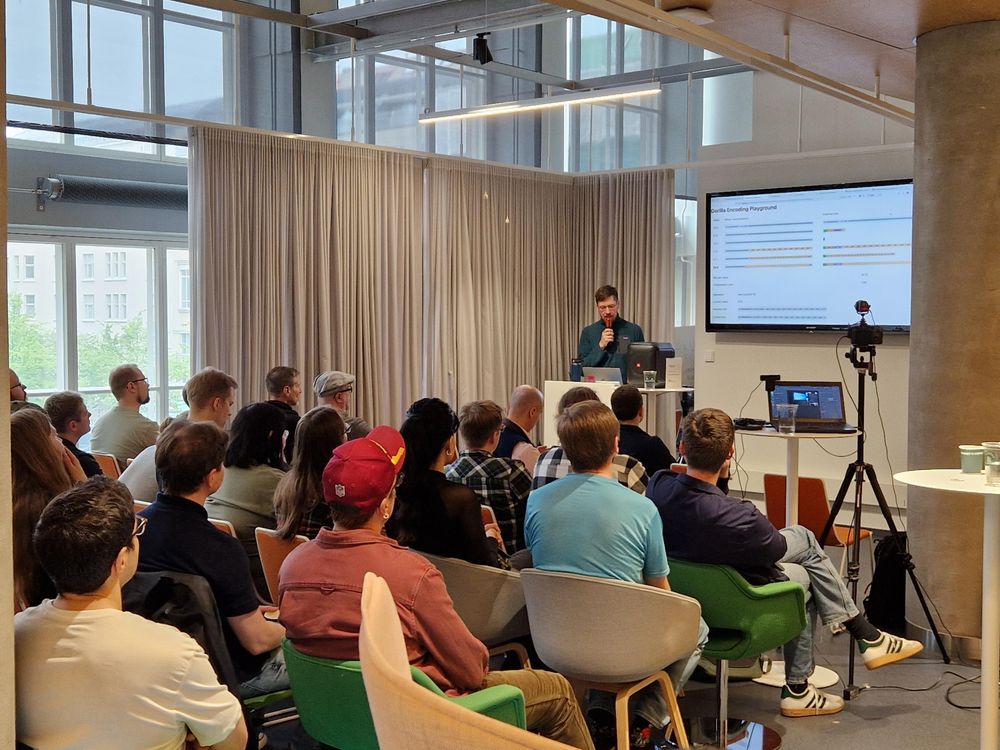 Miikka Koskinen presenting. 