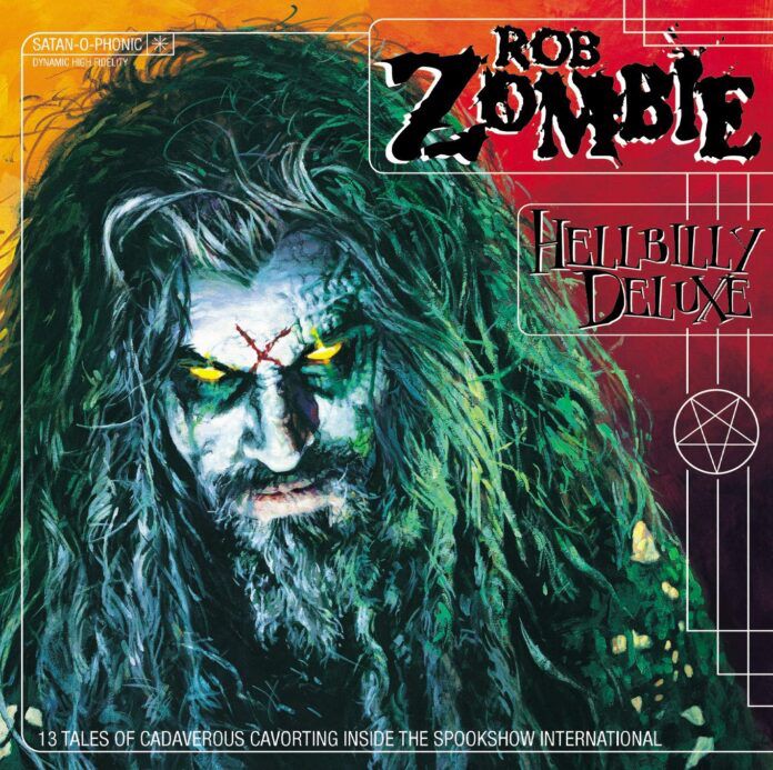 Rob Zombie’s Hellbilly Deluxe album cover. Just a close up of Rob Zombie’s face