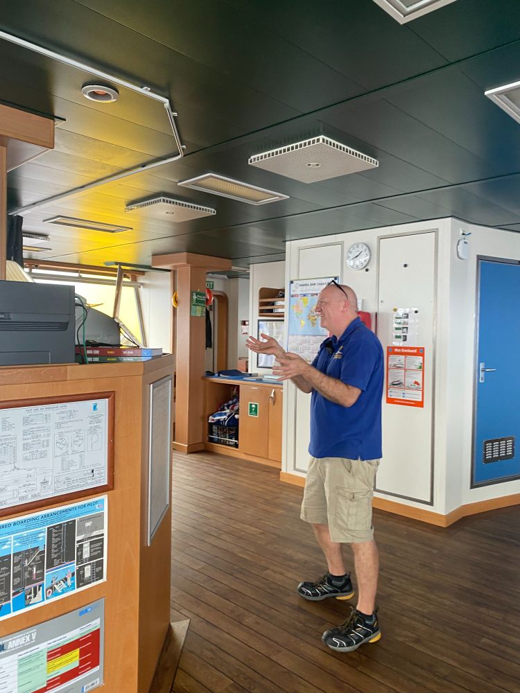 Ben Moat onboard RRS Discovery