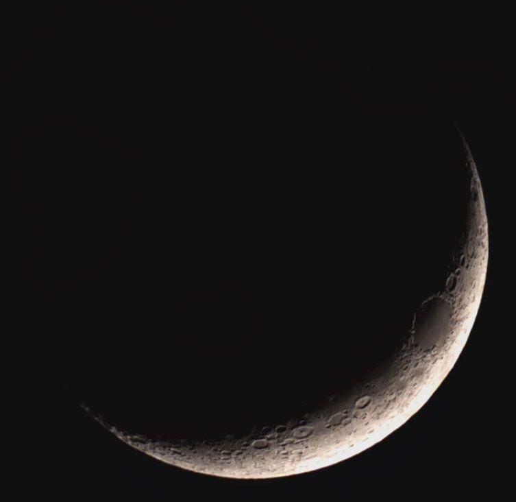 Croissant de lune du 30 avril 2025 pris avec le Seestar S50
