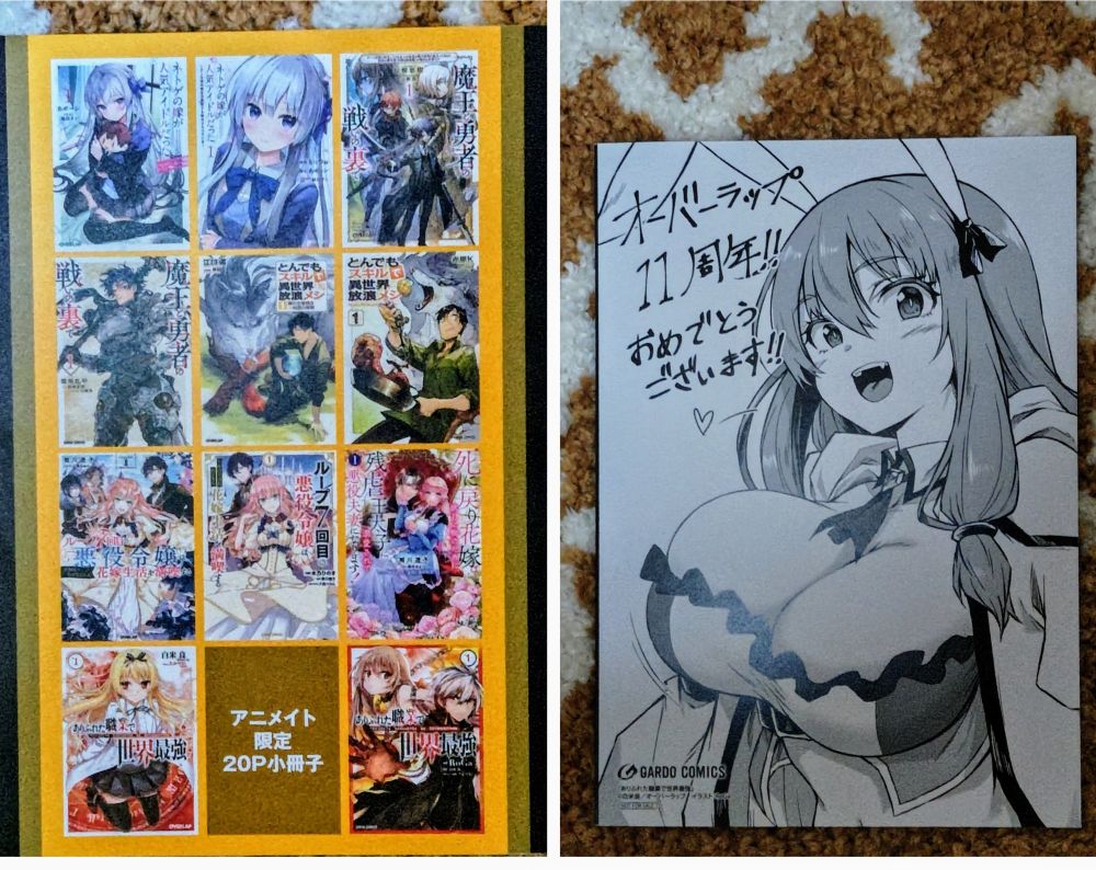 オーバーラップ１１周年フェア
アニメイト特典
小冊子