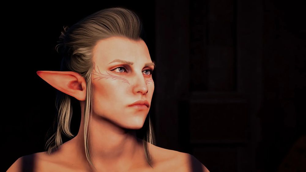 a picture of the same character, a close-up of the face