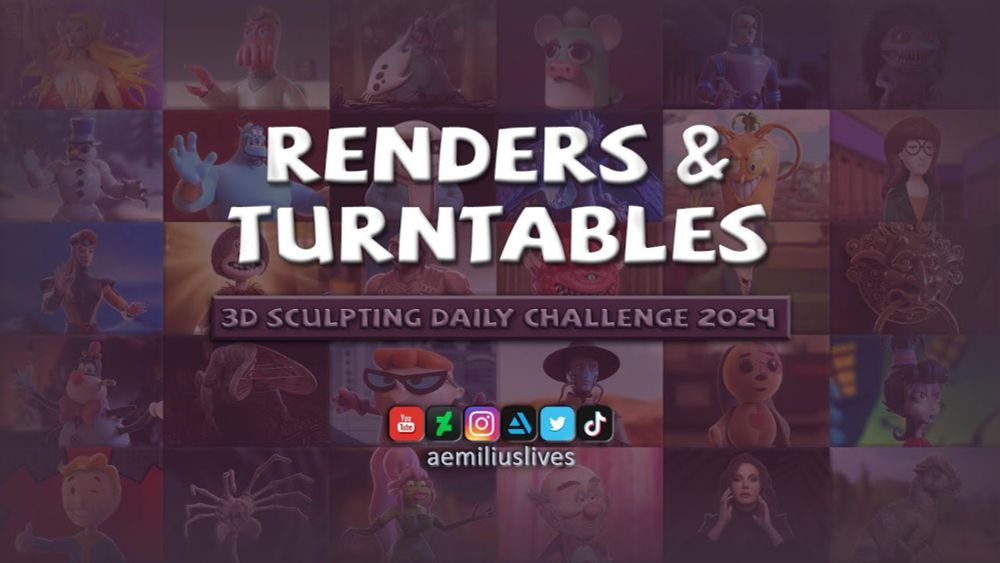 3D-Sculpting Daily Challenge 2024 - Renders & Turntables