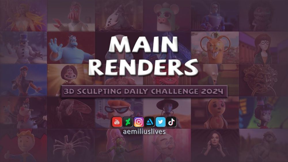 3D-Sculpting Daily Challenge 2024 - Renders