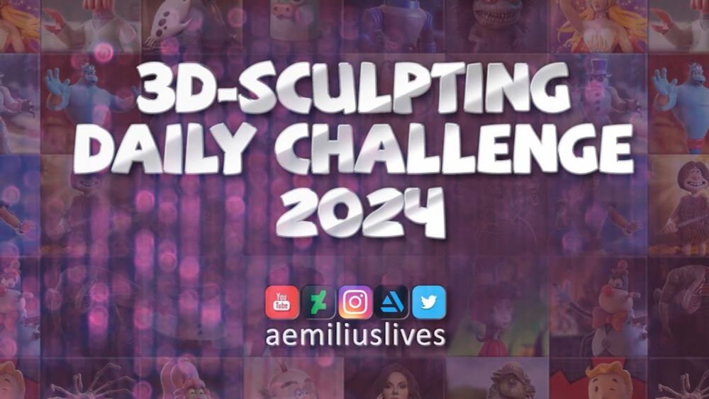 3D-Sculpting Daily Challenge 2024 - Wrap-Up Video