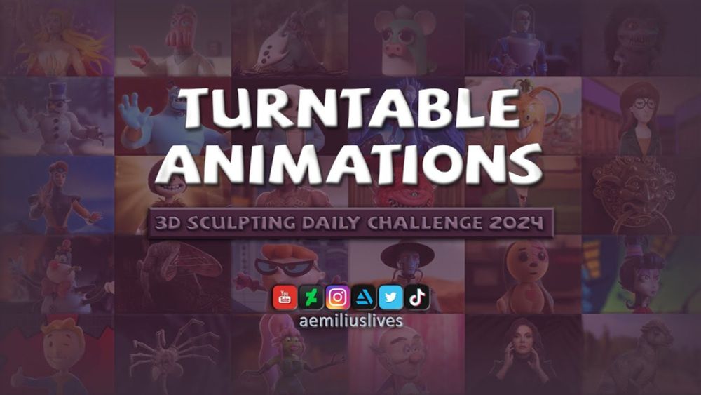 3D-Sculpting Daily Challenge 2024 - Turntable Animations