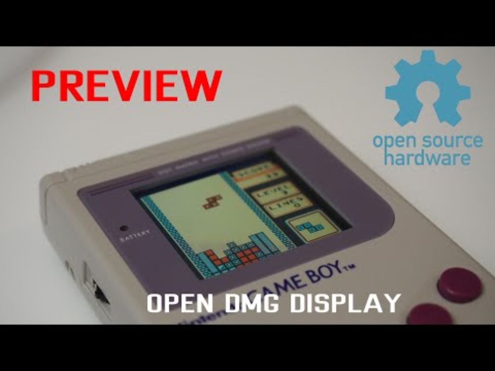 Open Hardware Display Replacement for the Classic Game Boy (DMG01) – Project Preview