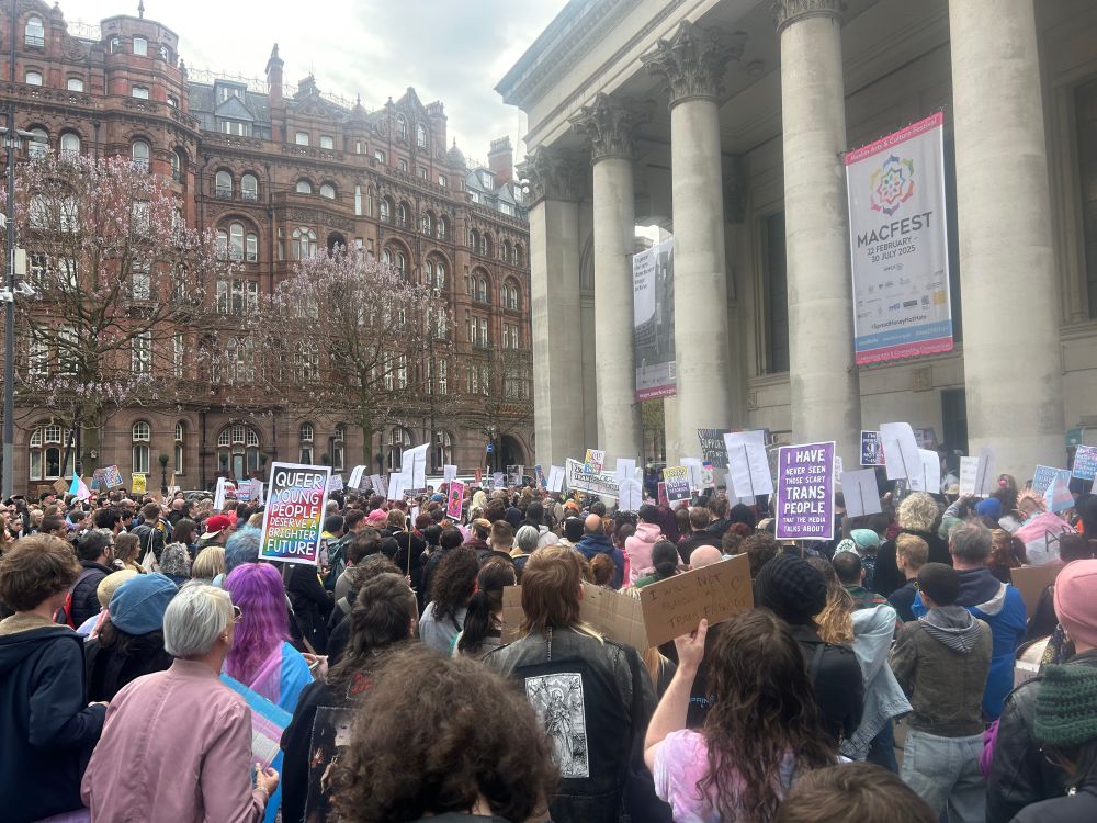 Hundreds more join a second trans rights demonstration on 19th April 2025 
