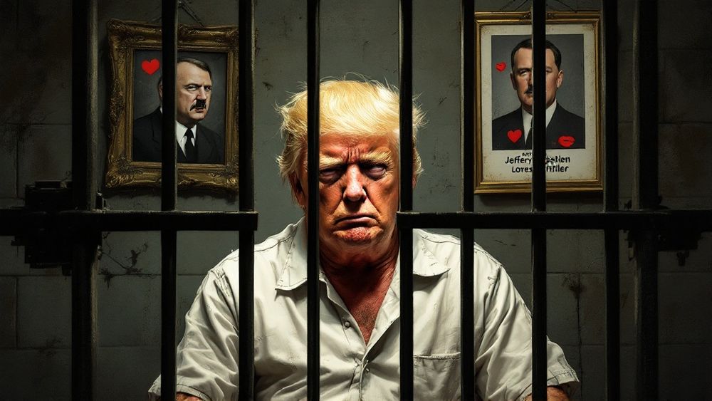 Trump behind bars