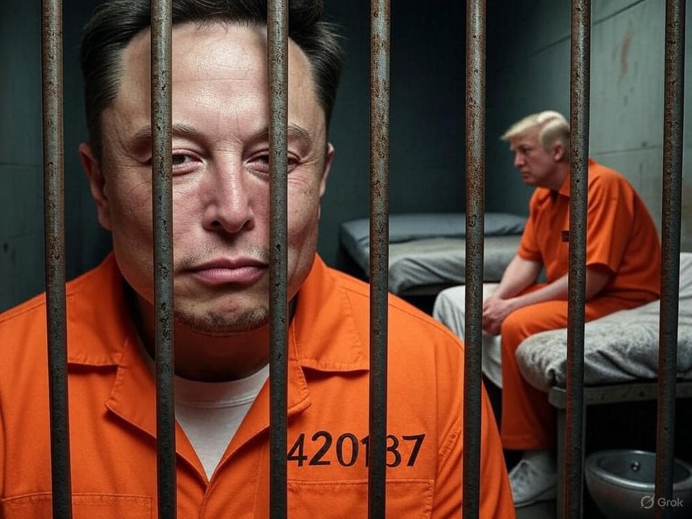 Donald Trump and Elon Musk in jail.