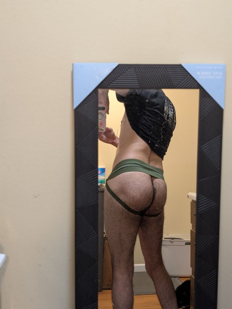 Grey on a green jock 