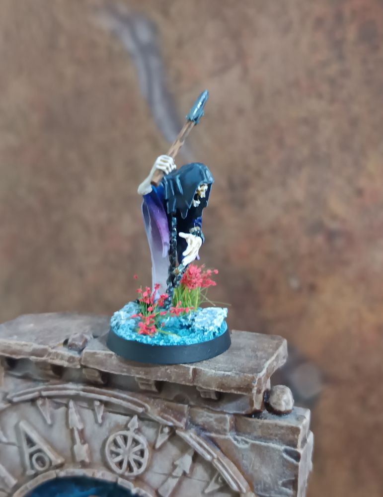 Chainghast in blue, pink and white with black leather hood. I'll be doing more highlighting on the characters. (Side) 