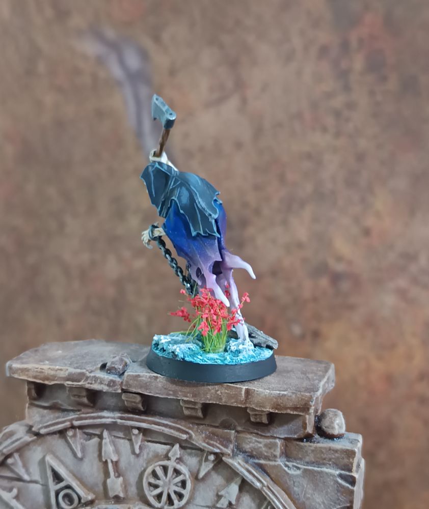 Chainghast in blue, pink and white with black leather hood. I'll be doing more highlighting on the characters. (Side) 