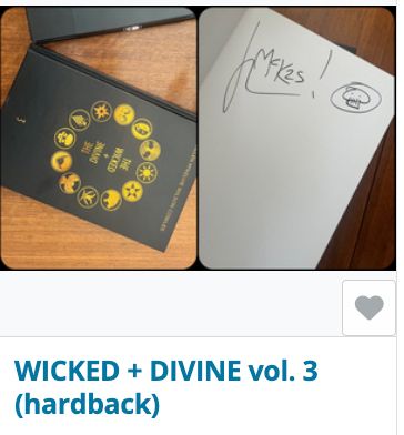 Wicked and the Divine vol 3 hardback with signed page 
