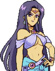 Juniper in her summer outfit from Fields of Mistria