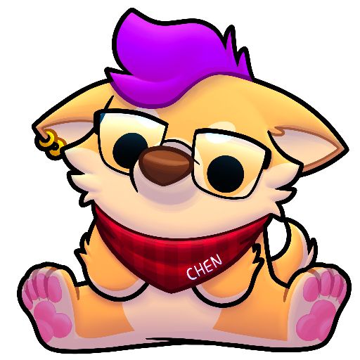 A derpy version of my corgi sona sitting