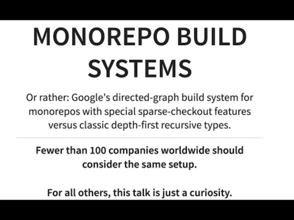 Monorepo Build Systems. DAG vs depth-first recursive and Google's sparse-checkout habit
