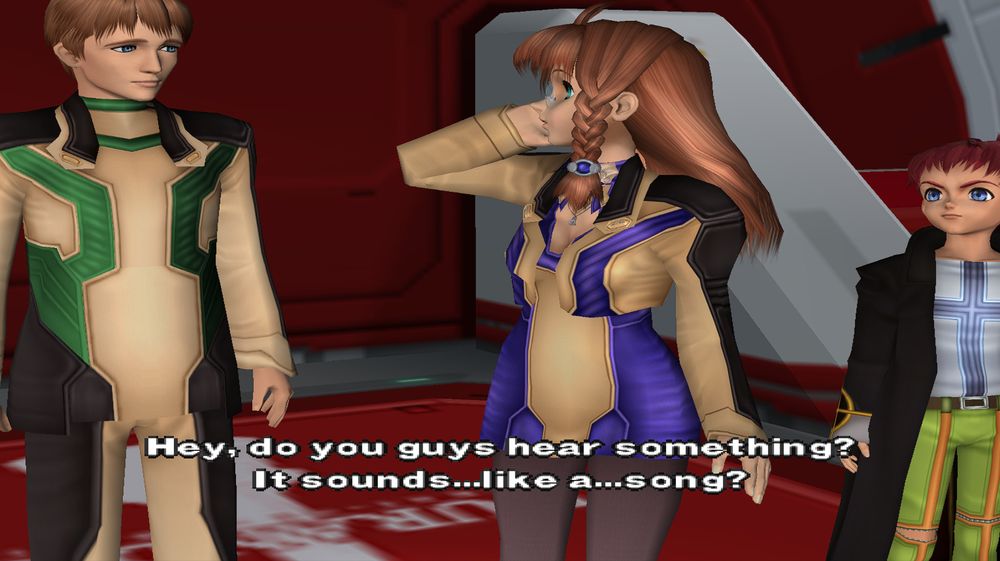 Shion remarking hear hearing a song that previously couldn't be heard