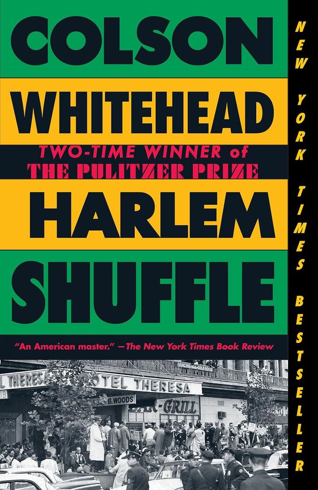 The book covers for Harlem Shuffle, by Colson Whitehead, a two-time winners of the Pulitzer Prize.