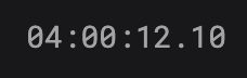 captura de tela mostrando quatro horas, zero minutos e doze segundos