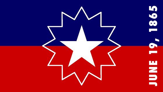 The Juneteenth flag.