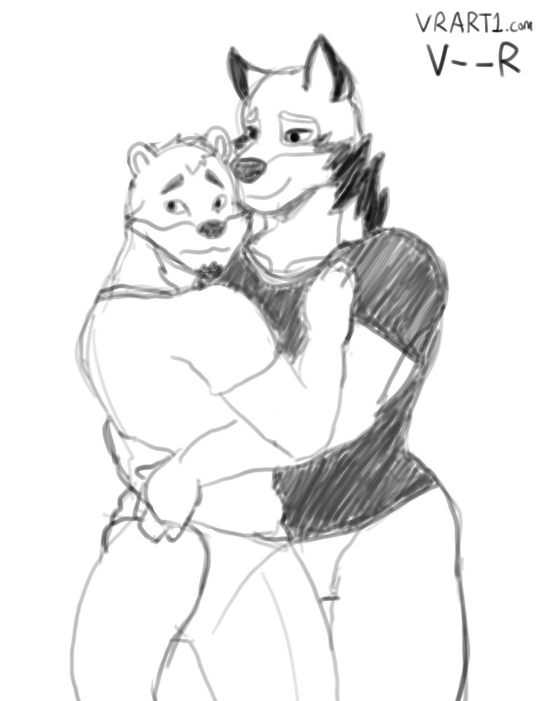 Chase Hunter and Leo Alvarez from the VN ECHO hugging each other with Leo looking adoringly at Chase but Chase looking away with worry.