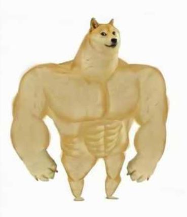 Cachorro forte do meme cachorro forte/cachorro fraco.